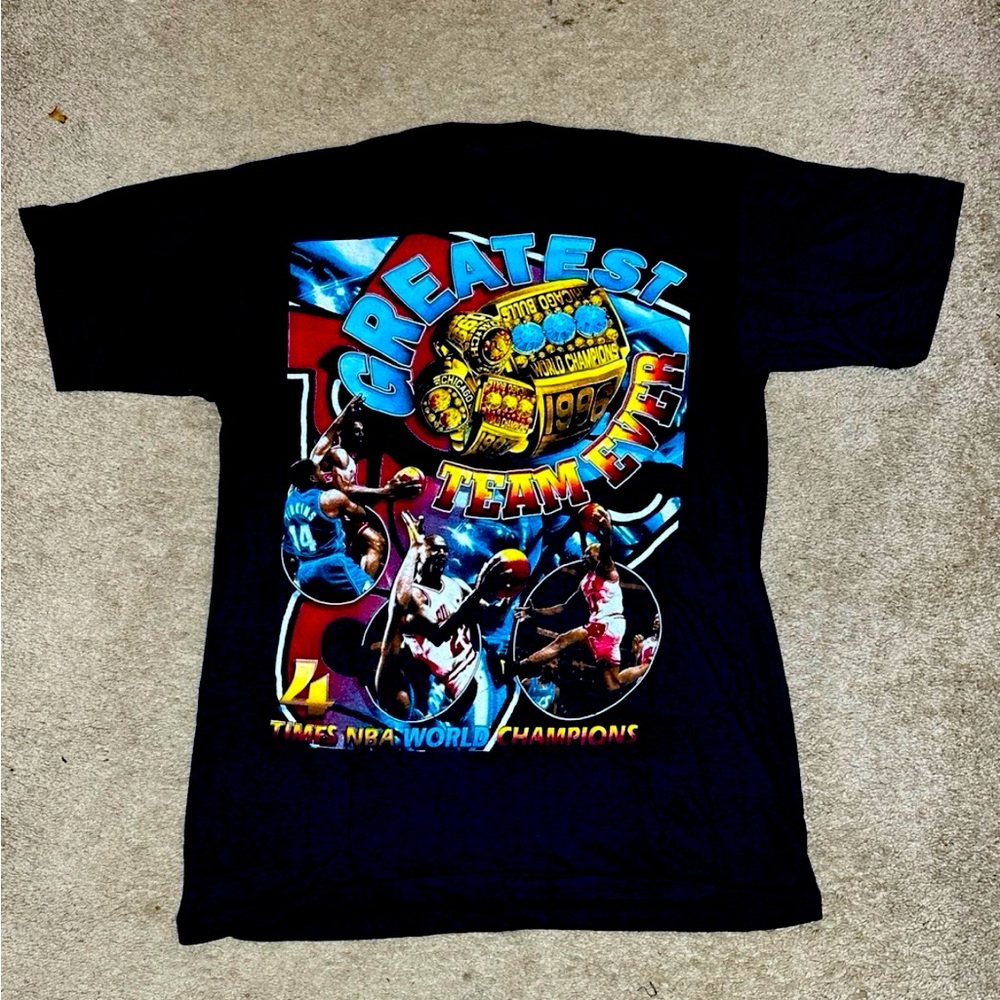 Vintage Chicago Bulls Greatest Team Ever Rap Tee